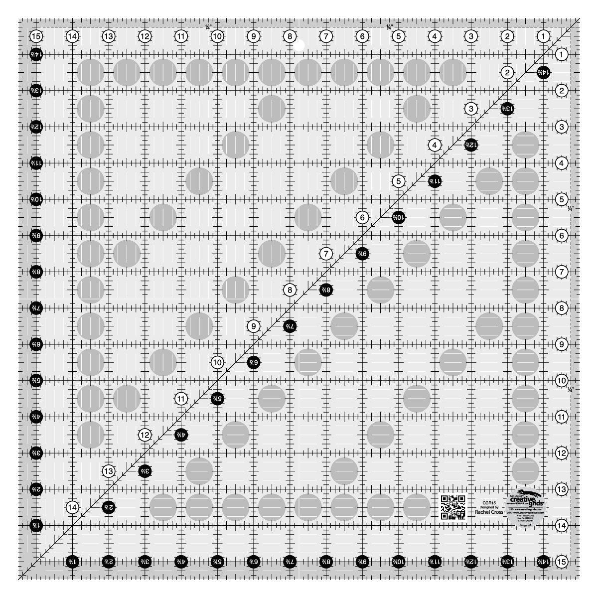 Creative Grids Quilt Ruler 15.5" Square