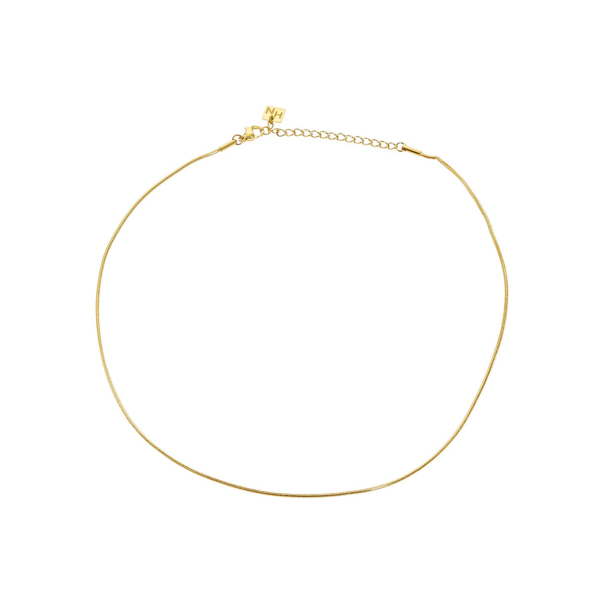 CHASTITY: Dainty Snake Skin Textured Gold Chain Necklace
