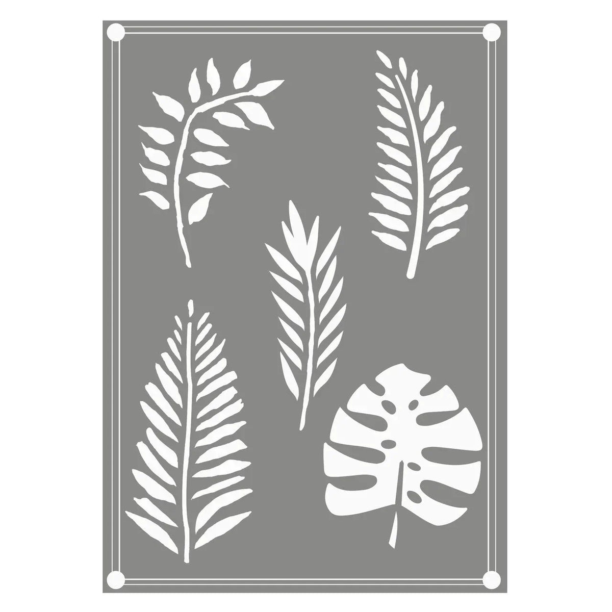 Couture Creations - Pochoir Feuilles Mixtes Terreuses 1