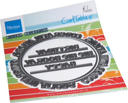 Matrice de découpe Marianne Design Craftables - Cercle "Congratulations" par Marleen