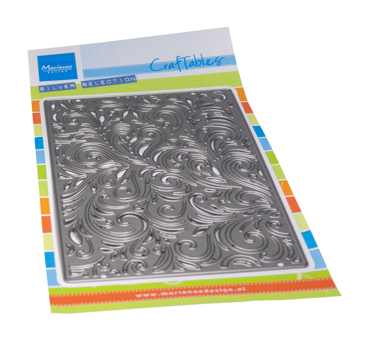 Matrice de découpe Marianne Design Craftables - Volutes d'arrière-plan A6