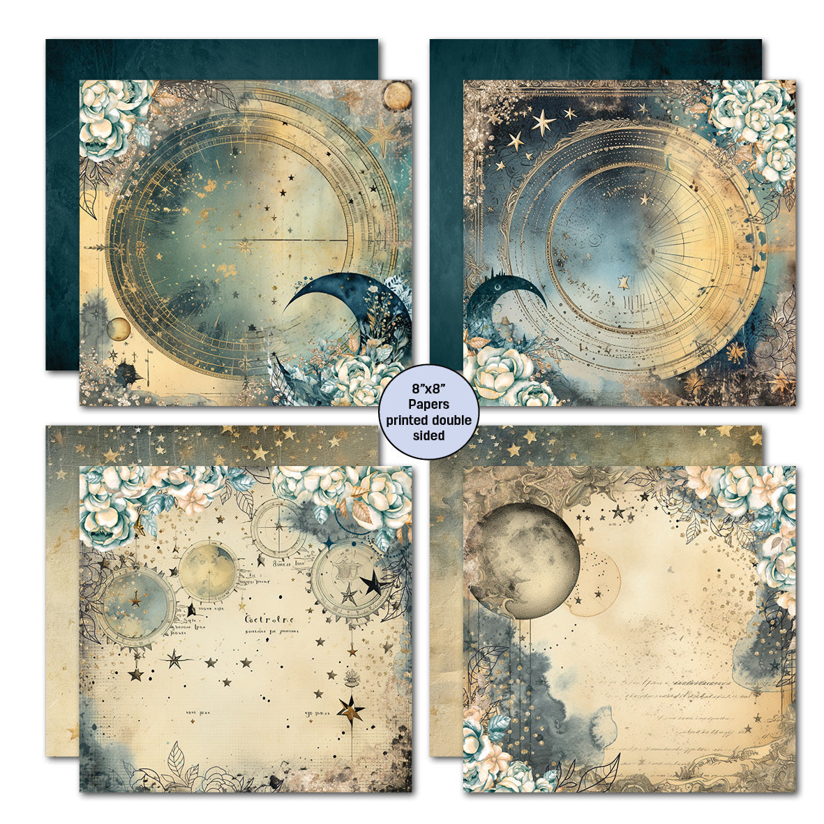 Pack de papier 20x20 cm Celestial Skies 3Quarter Designs