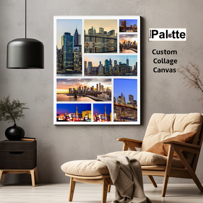 Toile photo collage 40x50 cm 9 blocs