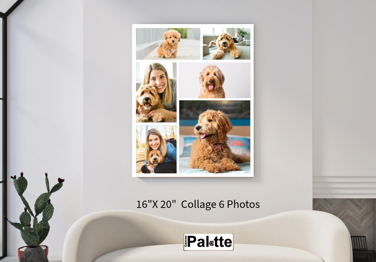Toile photo collage 40x50 cm, 6 blocs