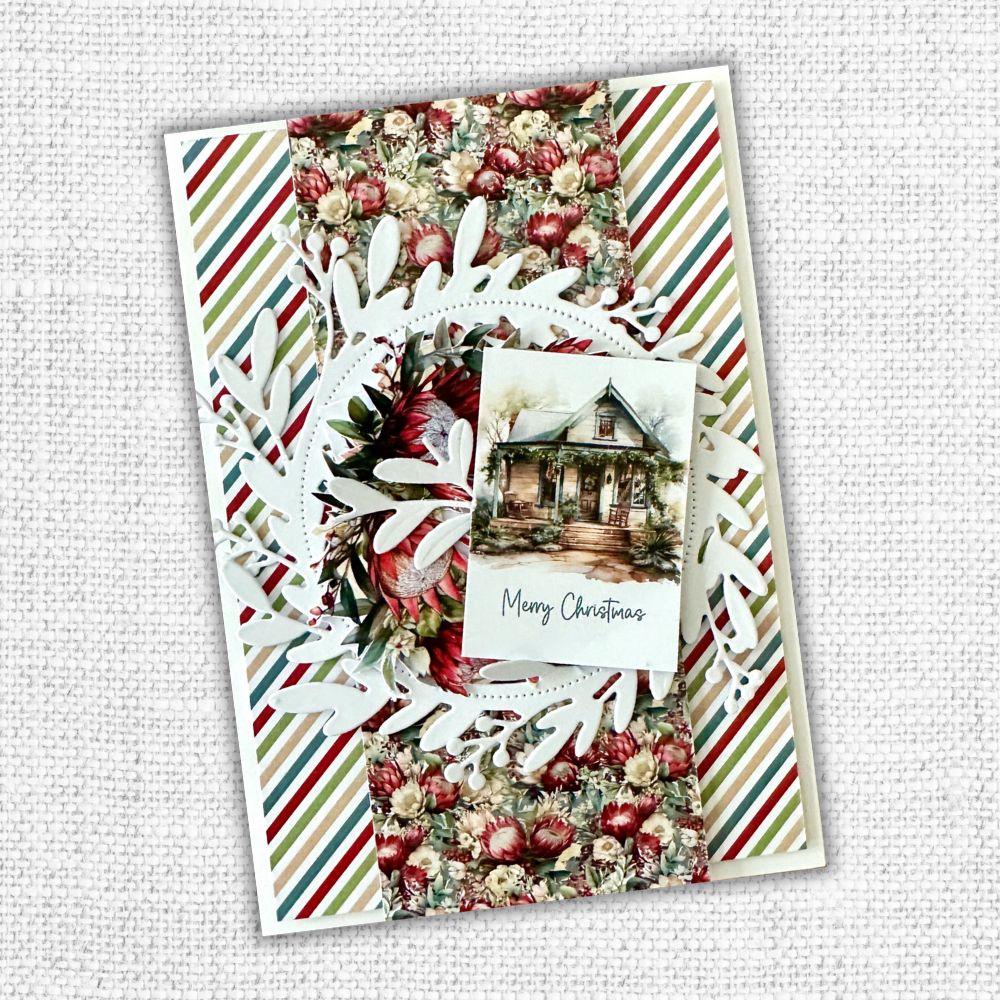 Matrice de découpe Couronne de Noël Fleurie Houx 32469