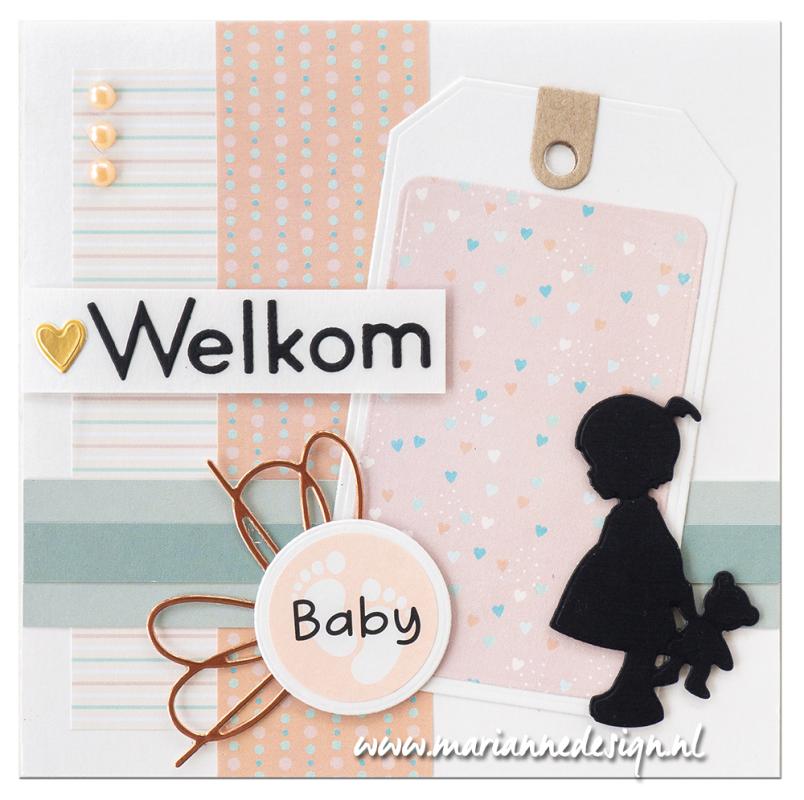 Marianne Design A5 Paper Set - Newborn by Marleen