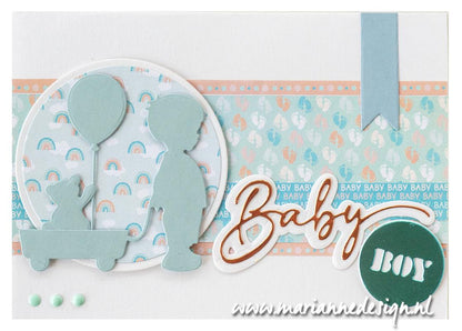 Marianne Design Matrices de découpe Creatables - Texte bébé garçon et bébé fille