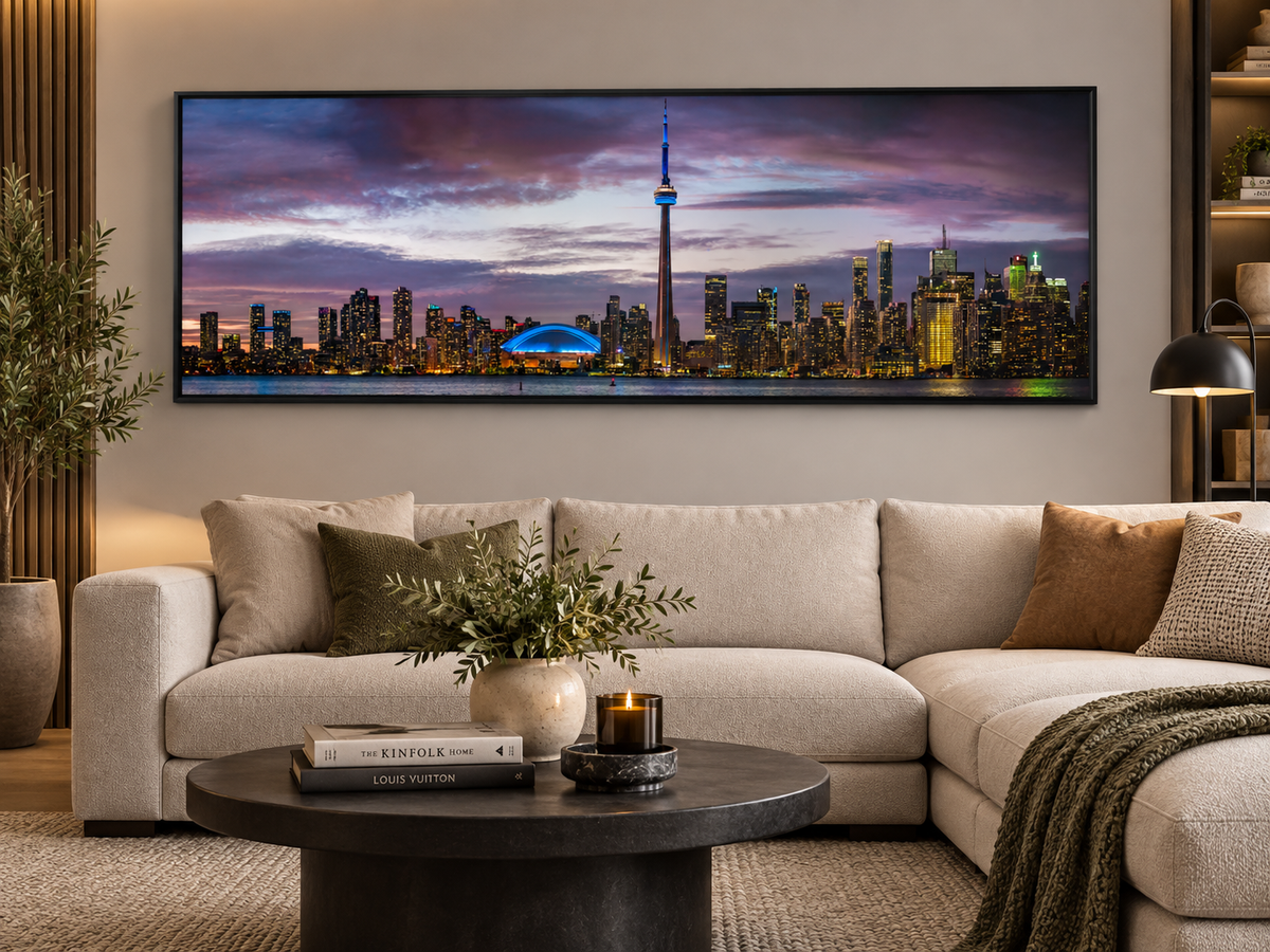 Toronto Sunset | CN Tower & Rogers Centre Canvas Wall Art