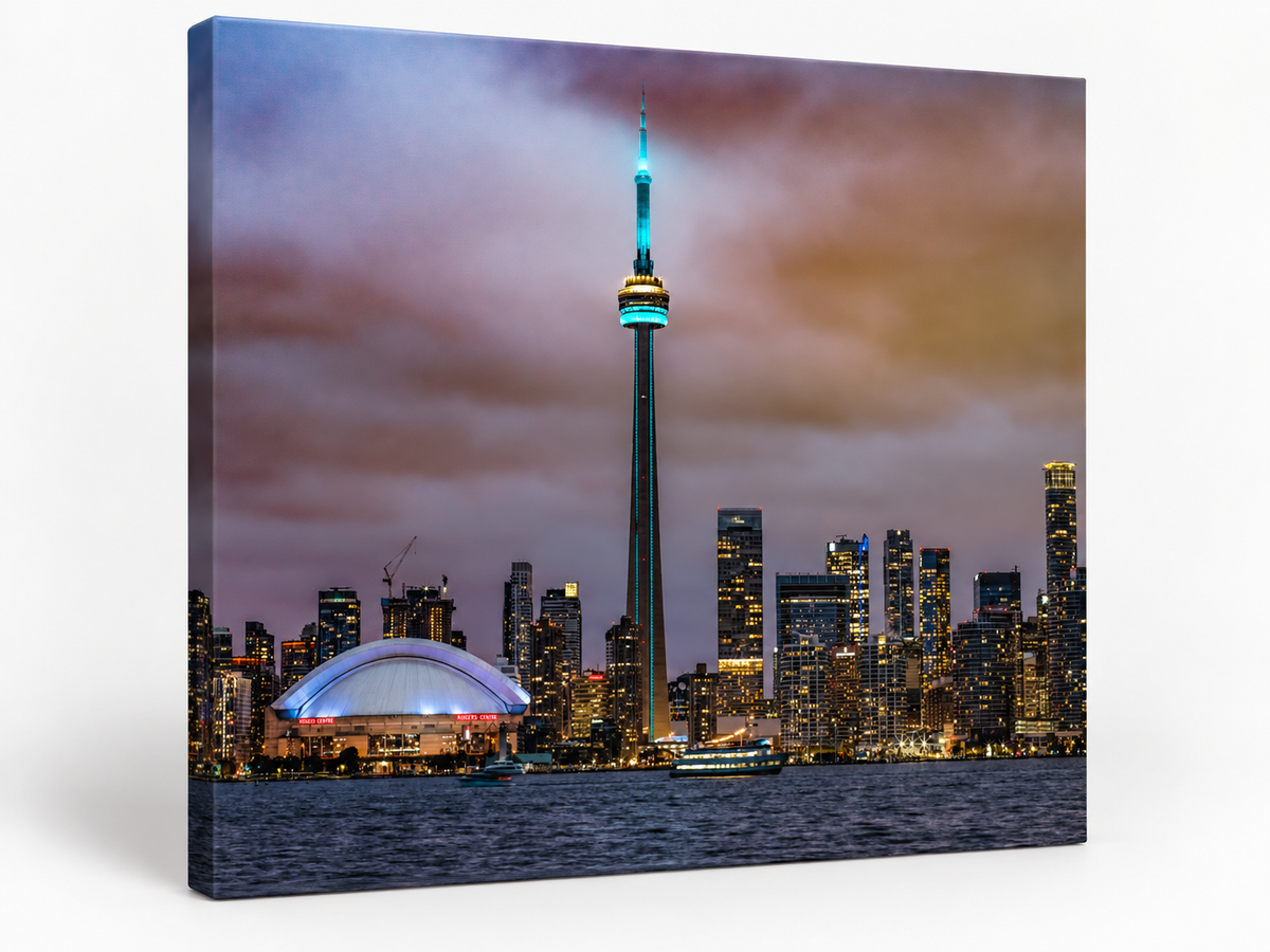Toronto CN Tower & Rogers Centre | Skyline Canvas Wall Art