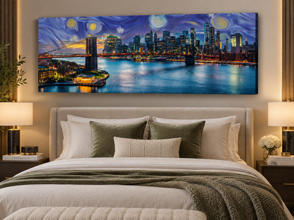 Cities Skylines-Pont au coucher du soleil (New York)-Art mural
