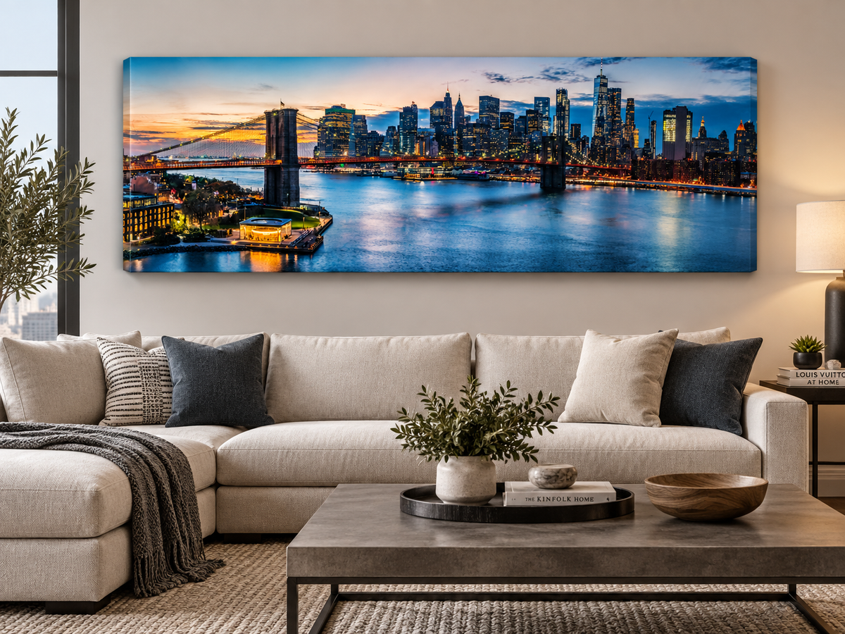 Cities Skylines-Pont au coucher du soleil (New York)-Art mural