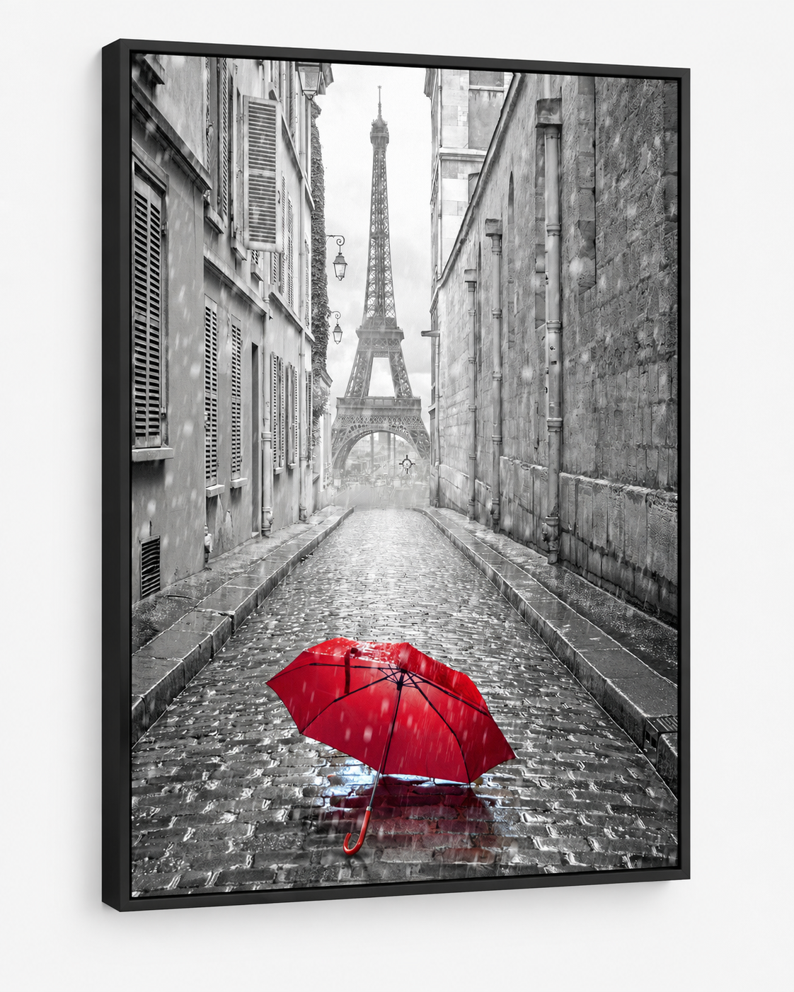 Toile murale - Parapluie rouge Tour Eiffel - Œuvre imprimée