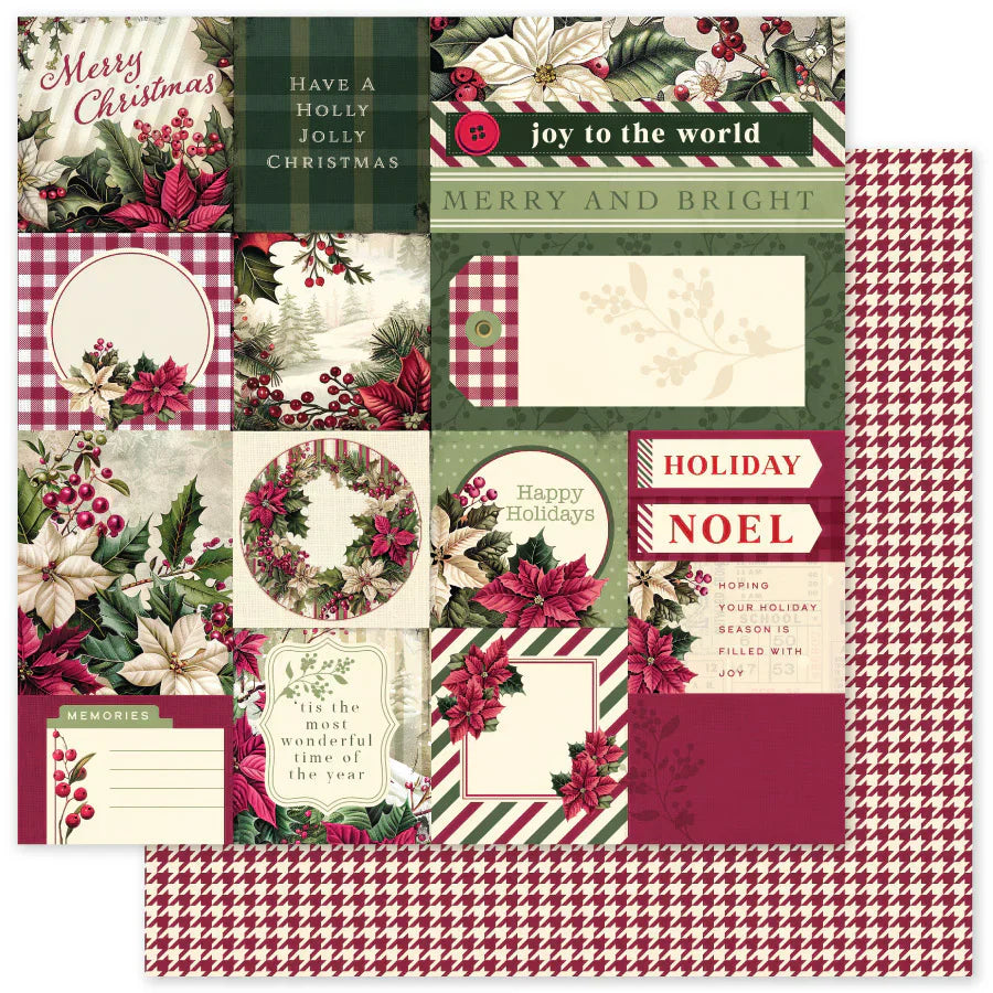 Collection de papier Houx de Noël 6x6 35115