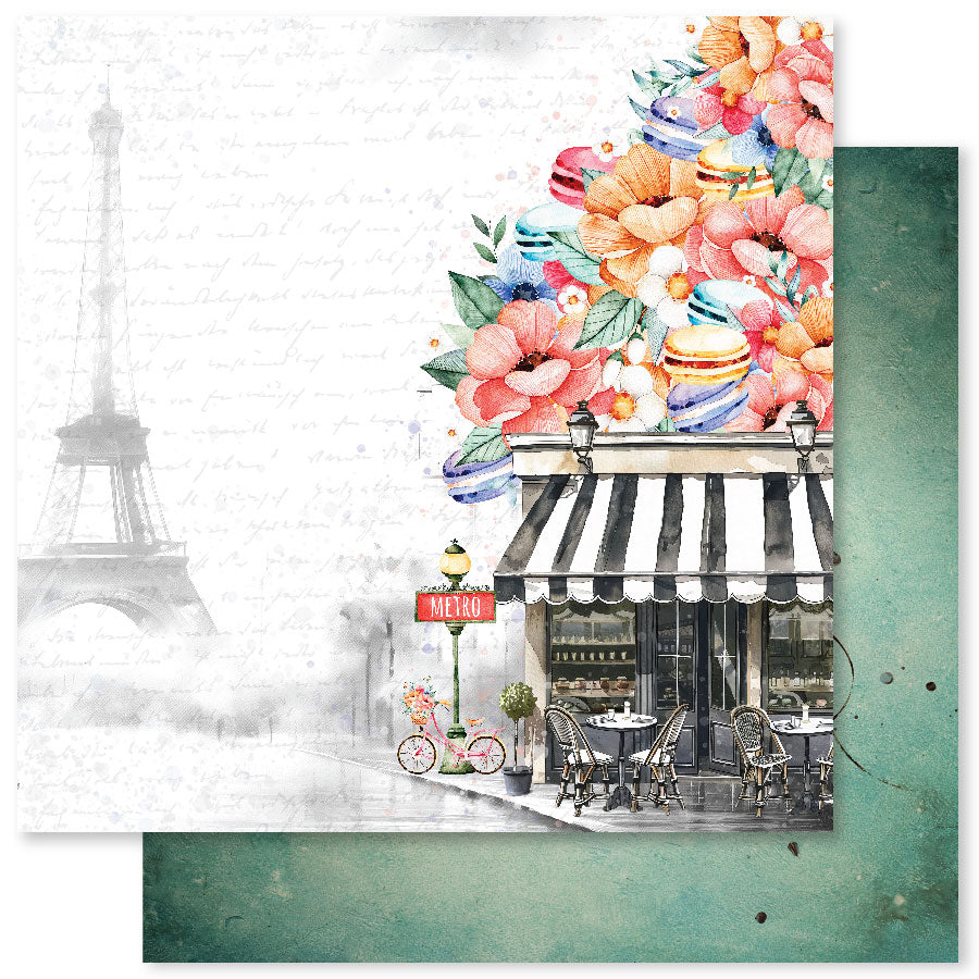 Coffee In Paris E Papier 12x12 (Lot de 12) 32319