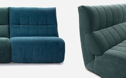 Canapé modulaire Camaro - Bleu/Vert