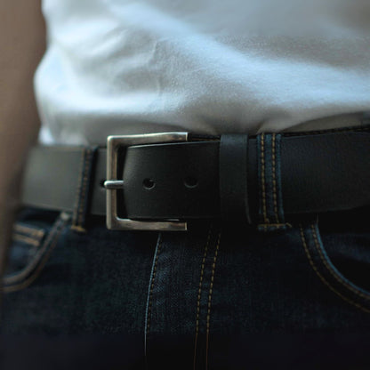 The Long Haul Belt - Classic Black 100% Full-Grain Leather Belt