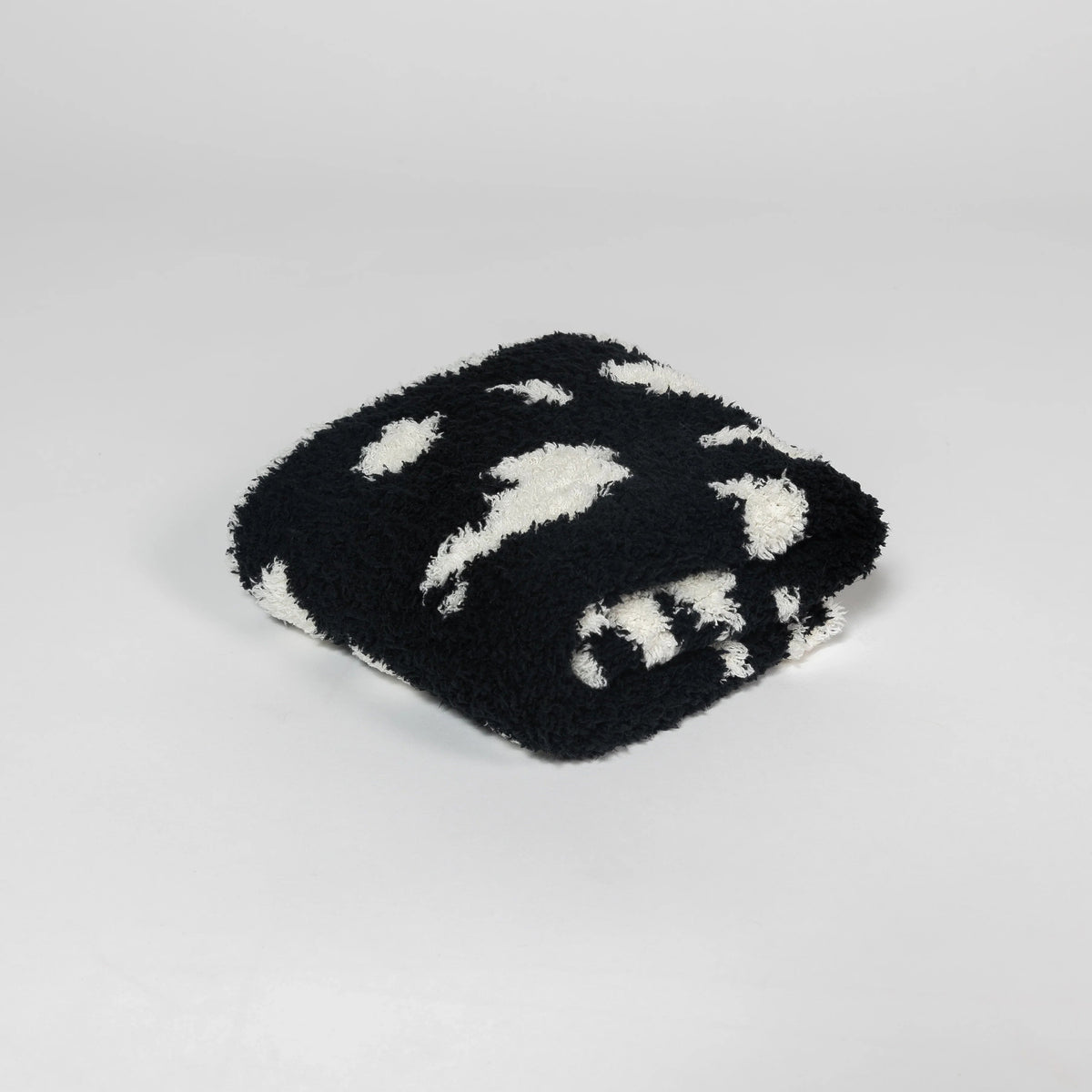 Tap Shoe & Baby's Breath Cow Print Lovey Baby Blanket