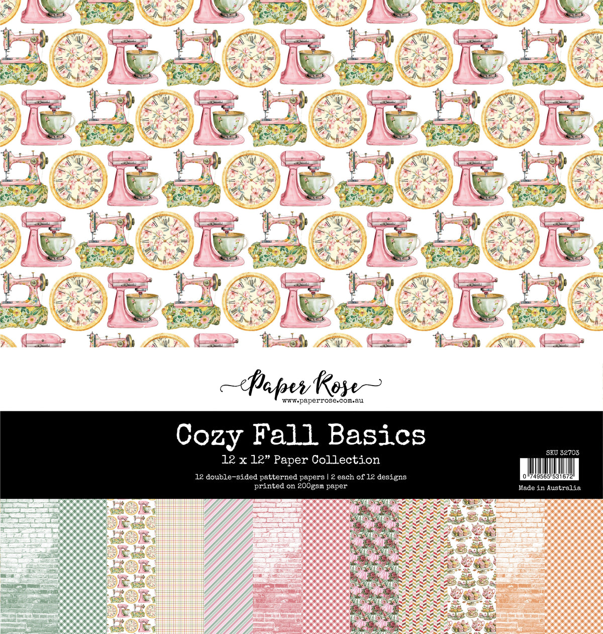 Collection de papiers "Cozy Fall Basics" 30x30 cm 32703