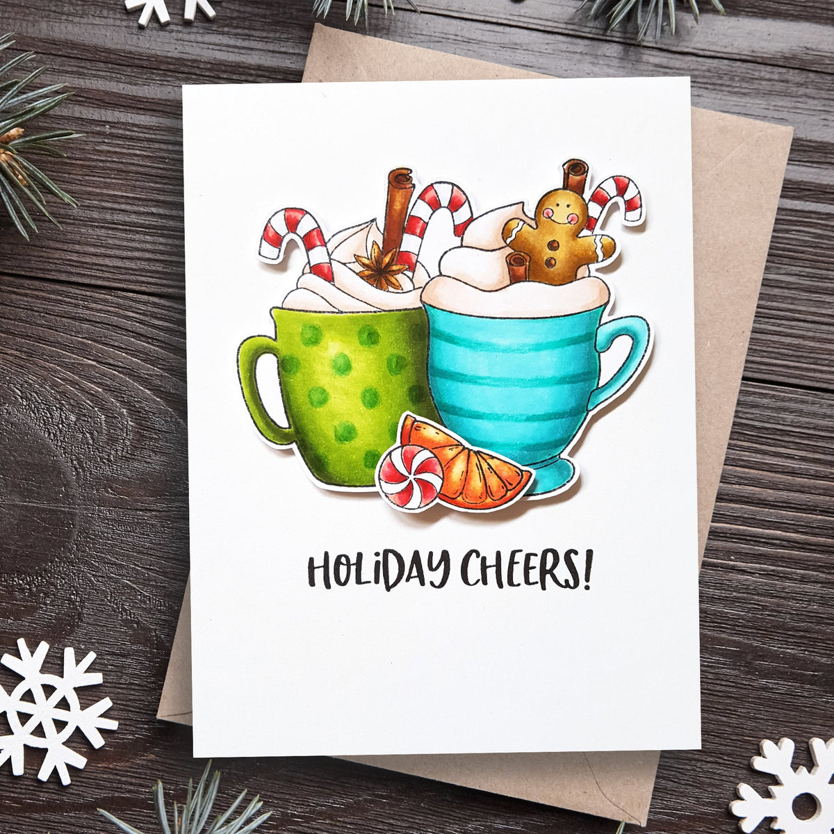 Creative Expressions Jane's Doodles Holiday Cheers Lot de 12 tampons transparents 15 x 20 cm