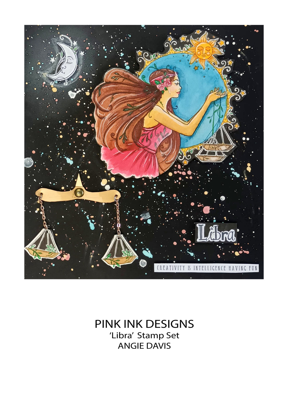 Pink Ink Designs Libra, lot de tampons transparents, 15,24 cm x 20,32 cm
