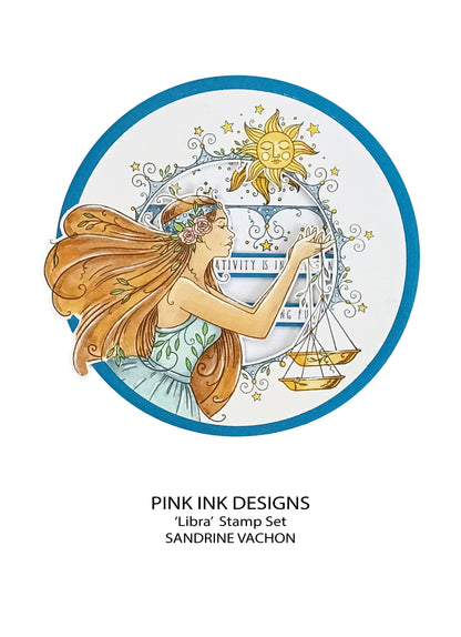 Pink Ink Designs Libra, lot de tampons transparents, 15,24 cm x 20,32 cm