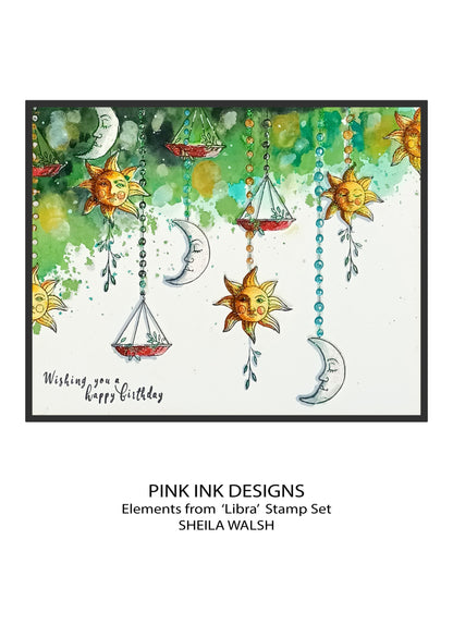 Pink Ink Designs Libra, lot de tampons transparents, 15,24 cm x 20,32 cm
