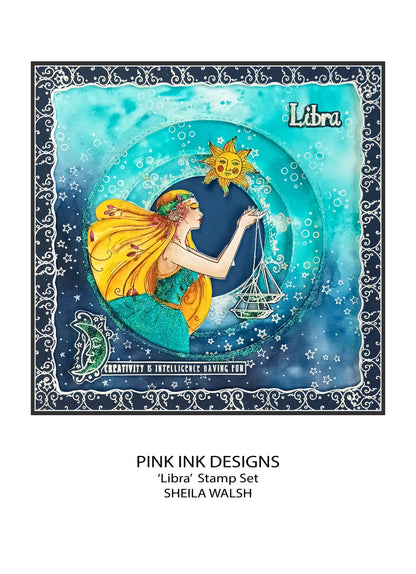Pink Ink Designs Libra, lot de tampons transparents, 15,24 cm x 20,32 cm
