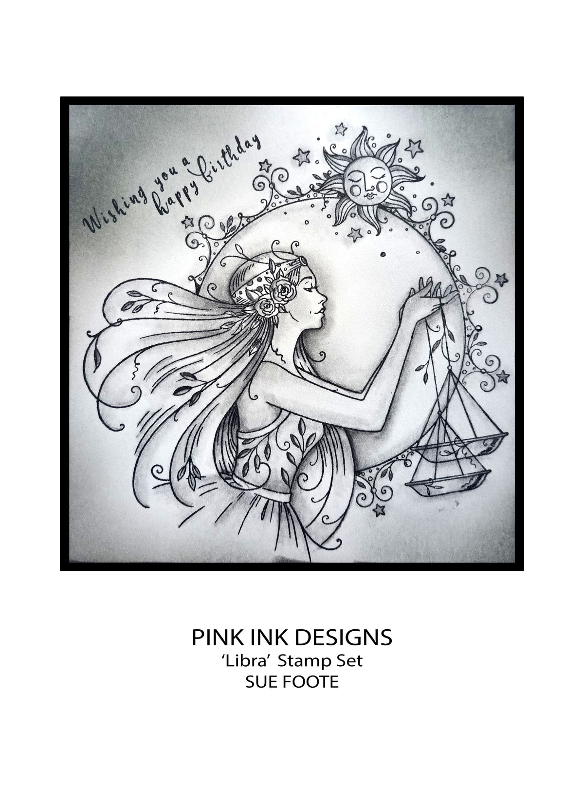 Pink Ink Designs Libra, lot de tampons transparents, 15,24 cm x 20,32 cm
