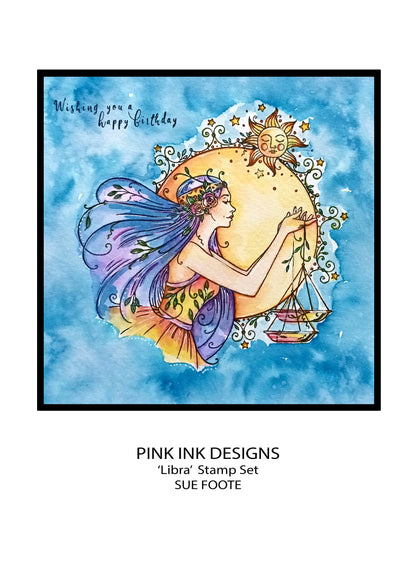 Pink Ink Designs Libra, lot de tampons transparents, 15,24 cm x 20,32 cm
