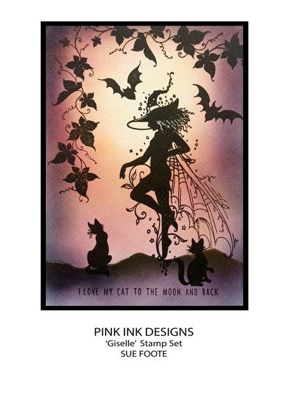 Pink Ink Designs Giselle Lot de tampons transparents 6 po x 8 po