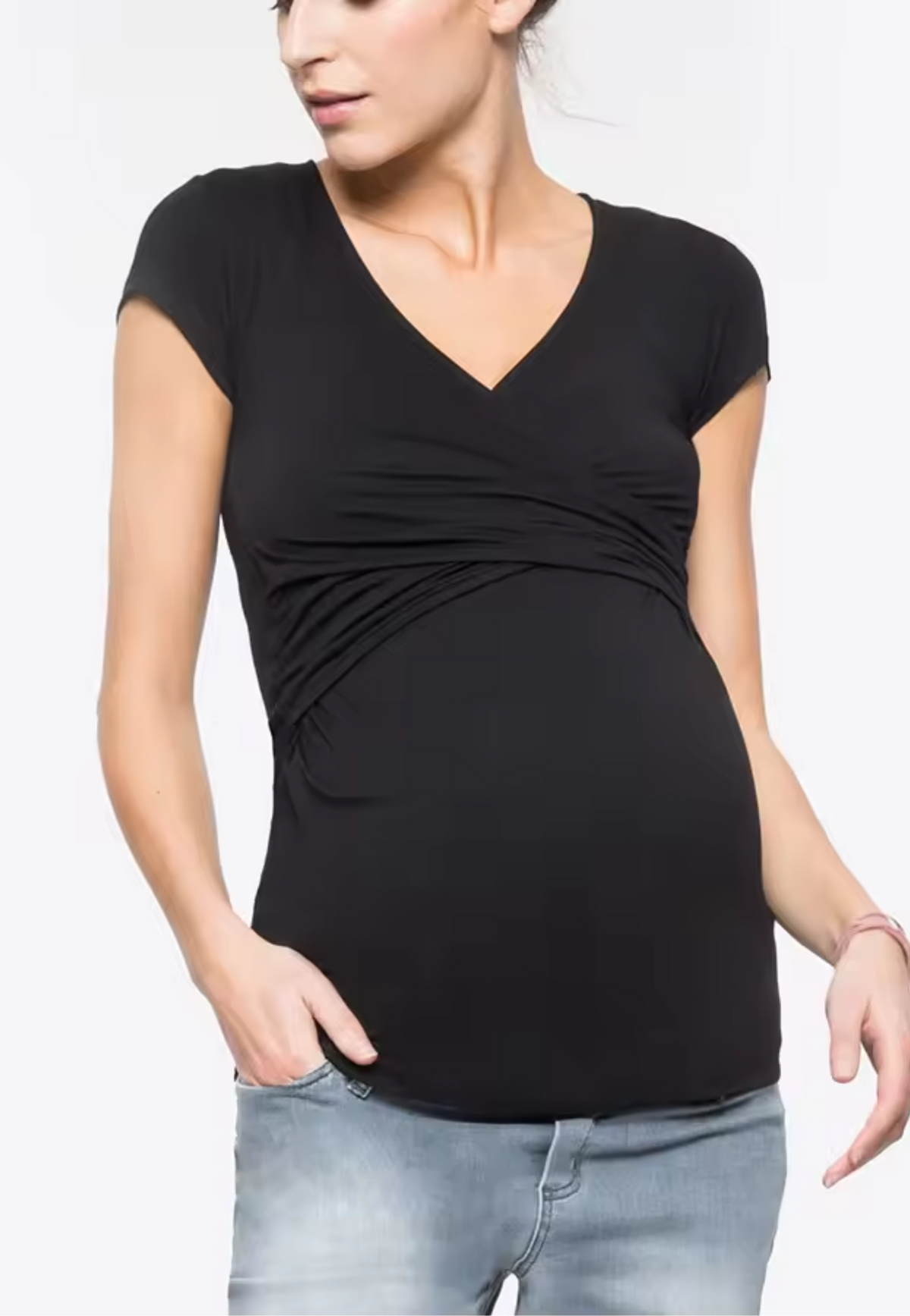 Crossover Maternity and Nursing Tee Shirt