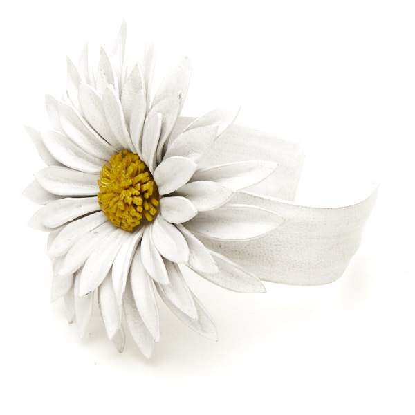 Leather Flower Cuff