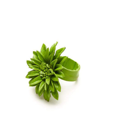 Bague Fleur en Cuir