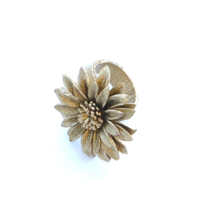 Bague Fleur en Cuir