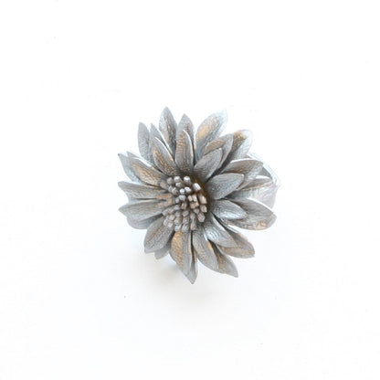 Bague Fleur en Cuir