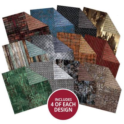 Blocs de papier Duo Design – Textures industrielles et Brique magnifique