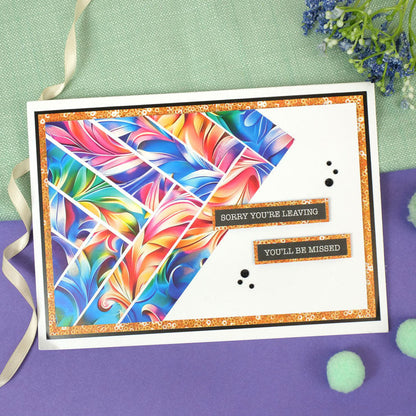 Duo Design Paper Pads - Iridescent Rainbow & Sparkling Sequins