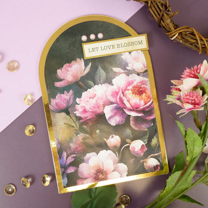 Blocs de papier Duo Design – Motifs floraux de minuit et Craquelures vintage