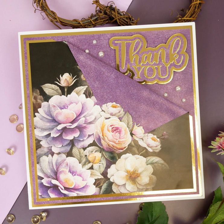Blocs de papier Duo Design – Motifs floraux de minuit et Craquelures vintage