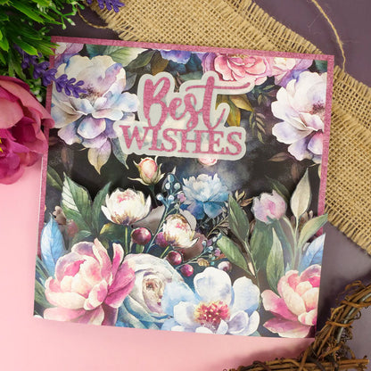 Blocs de papier Duo Design – Motifs floraux de minuit et Craquelures vintage