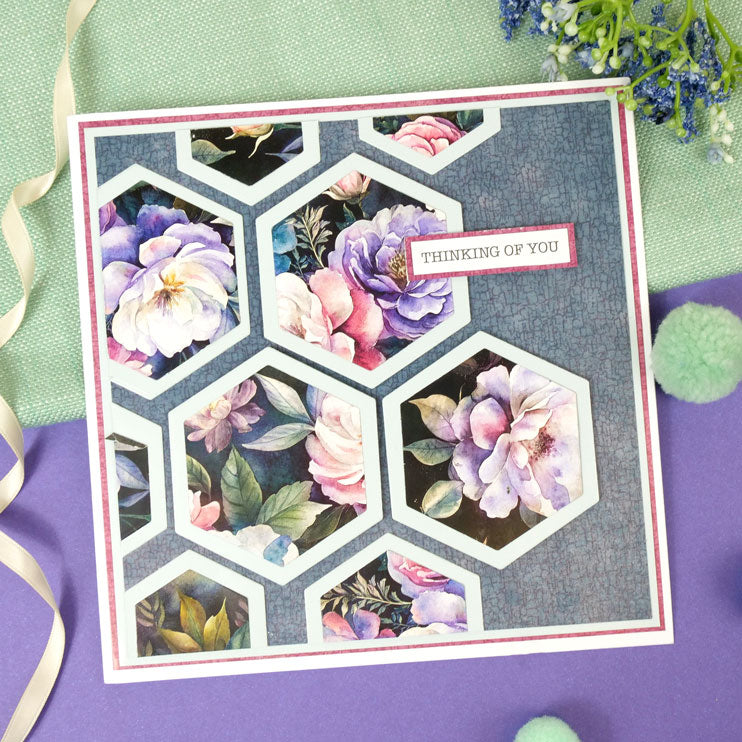 Blocs de papier Duo Design – Motifs floraux de minuit et Craquelures vintage