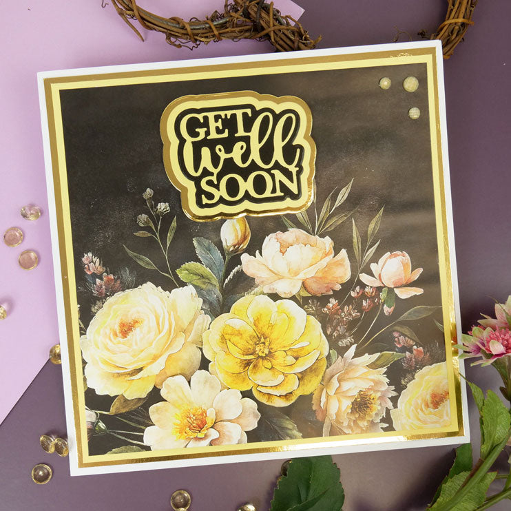 Blocs de papier Duo Design – Motifs floraux de minuit et Craquelures vintage
