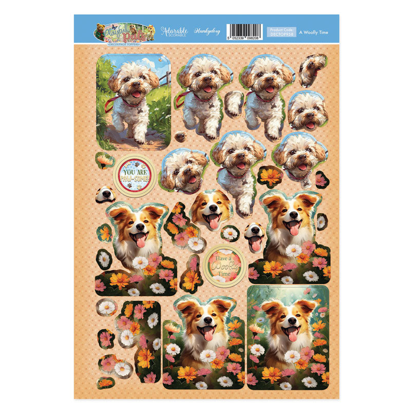 Une feuille de découpage A Woofly Time
