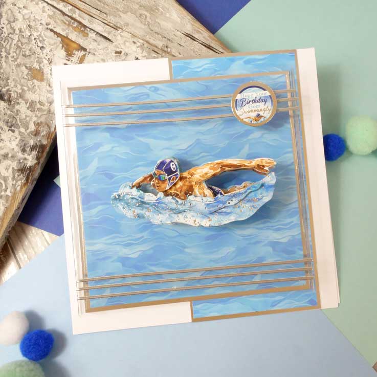 A Splashing Time Decoupage Topper Sheet