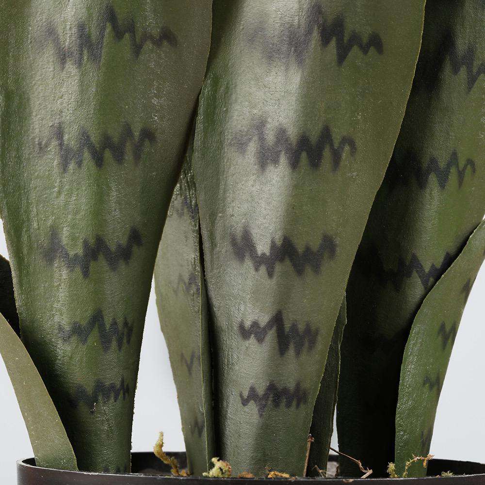 Dezi Sansevière Artificielle Serpentine Vert Foncé en Pot 53 cm
