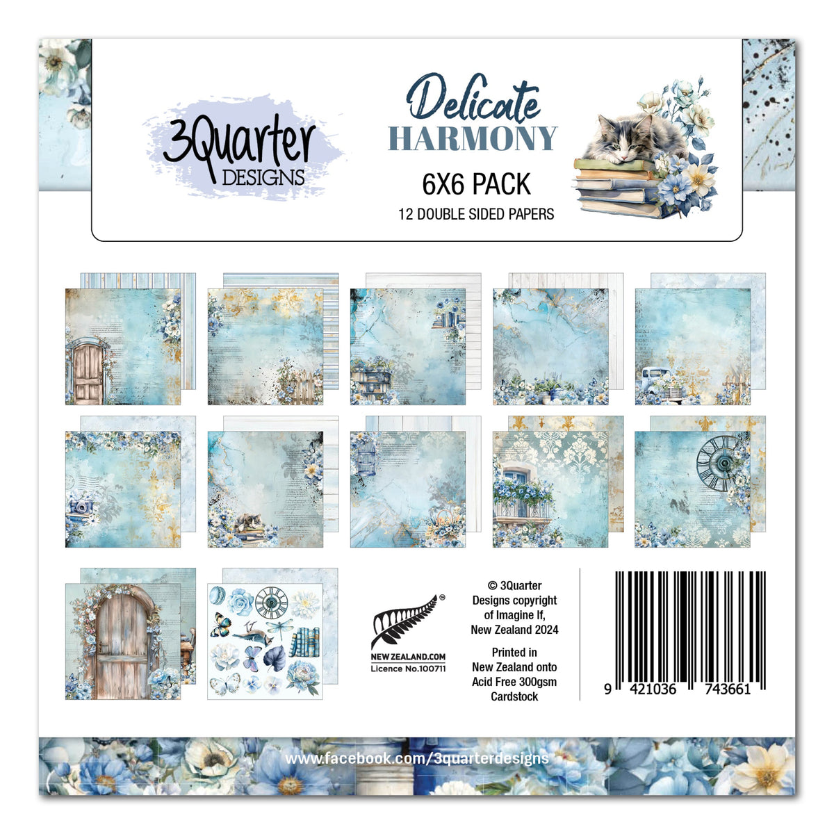 3Quarter Designs Delicate Harmony 6x6 Paper Pack