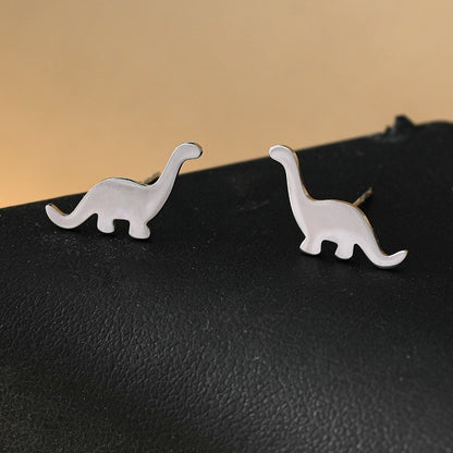 Style DINO: Dinosaur Stud Earrings in Silver