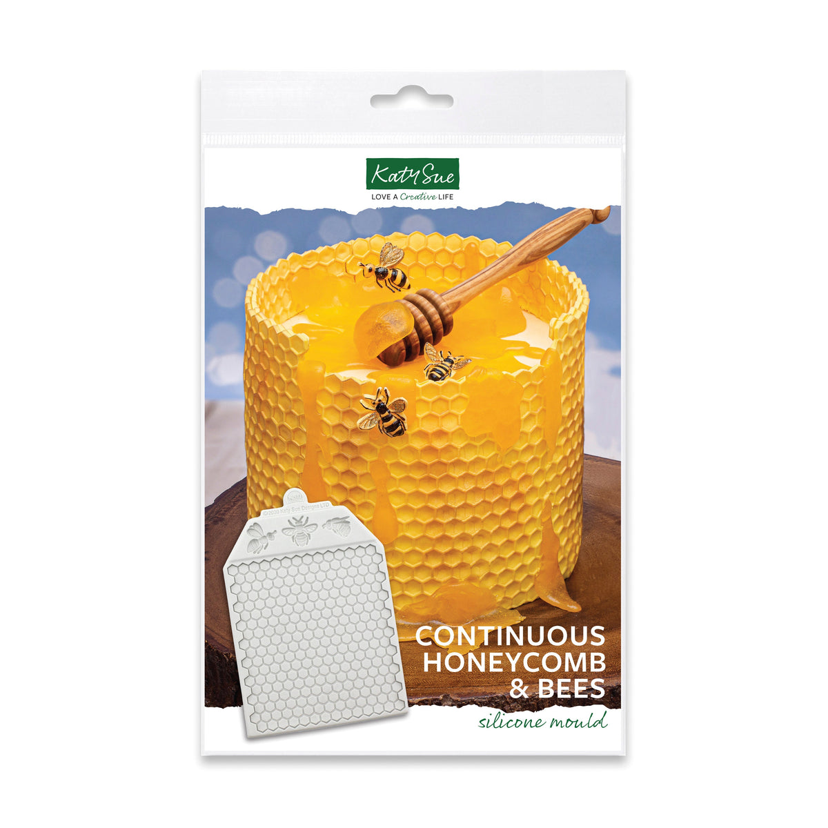 Moule en silicone nid d'abeille et abeilles en continu