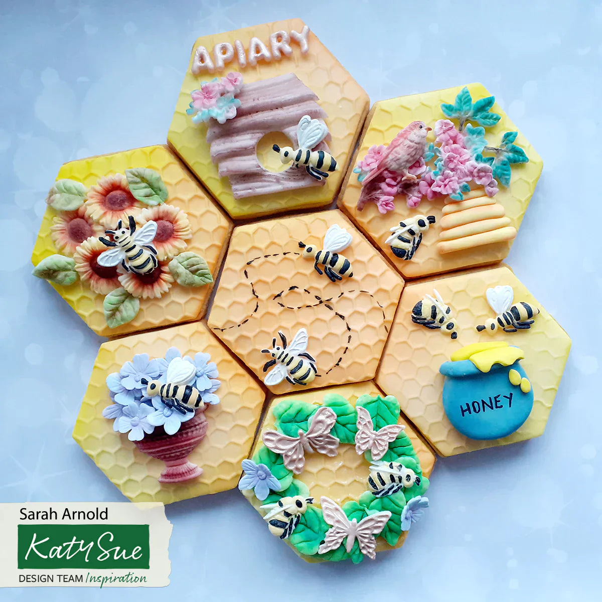 Moule en silicone nid d'abeille et abeilles en continu