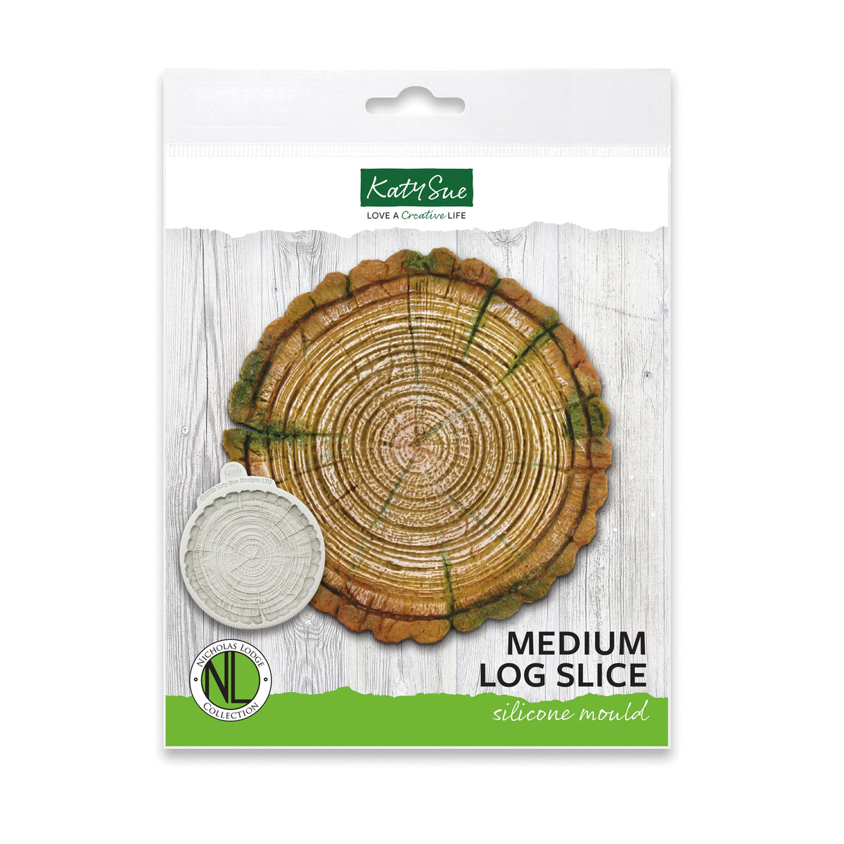 Flower Pro Medium Log Slice  Silicone Mould